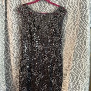 Lauren by Ralph Lauren gray sequin dress size 14